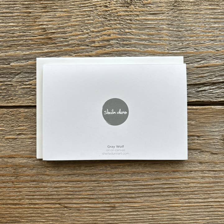 SheilaDunnArt - Wholesale Everyday Greeting Card - Greeting card of Gray Wolf painting1