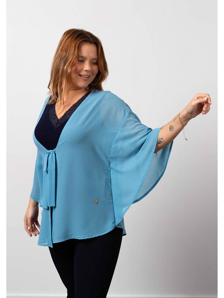 258006 - Plain Fabric Coat Spring Summer Collection Plus Sizes for wholesale by Teresa Cardoso Oliveira