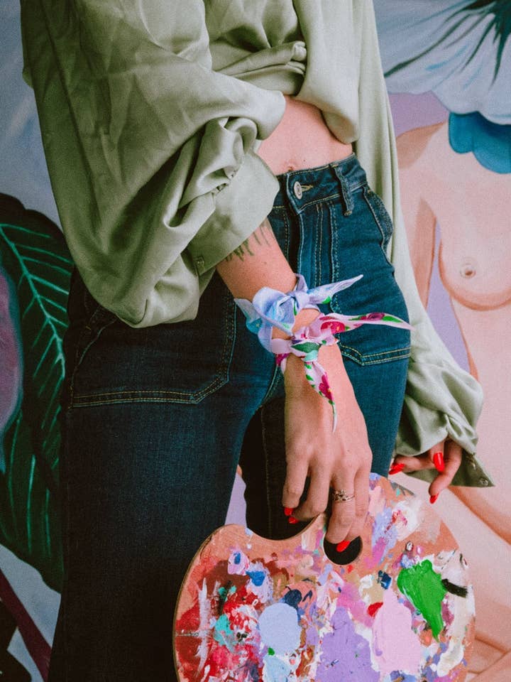 Natacha Birds Silk Bracelet - Femme Lys for wholesale by Petitjean Paris