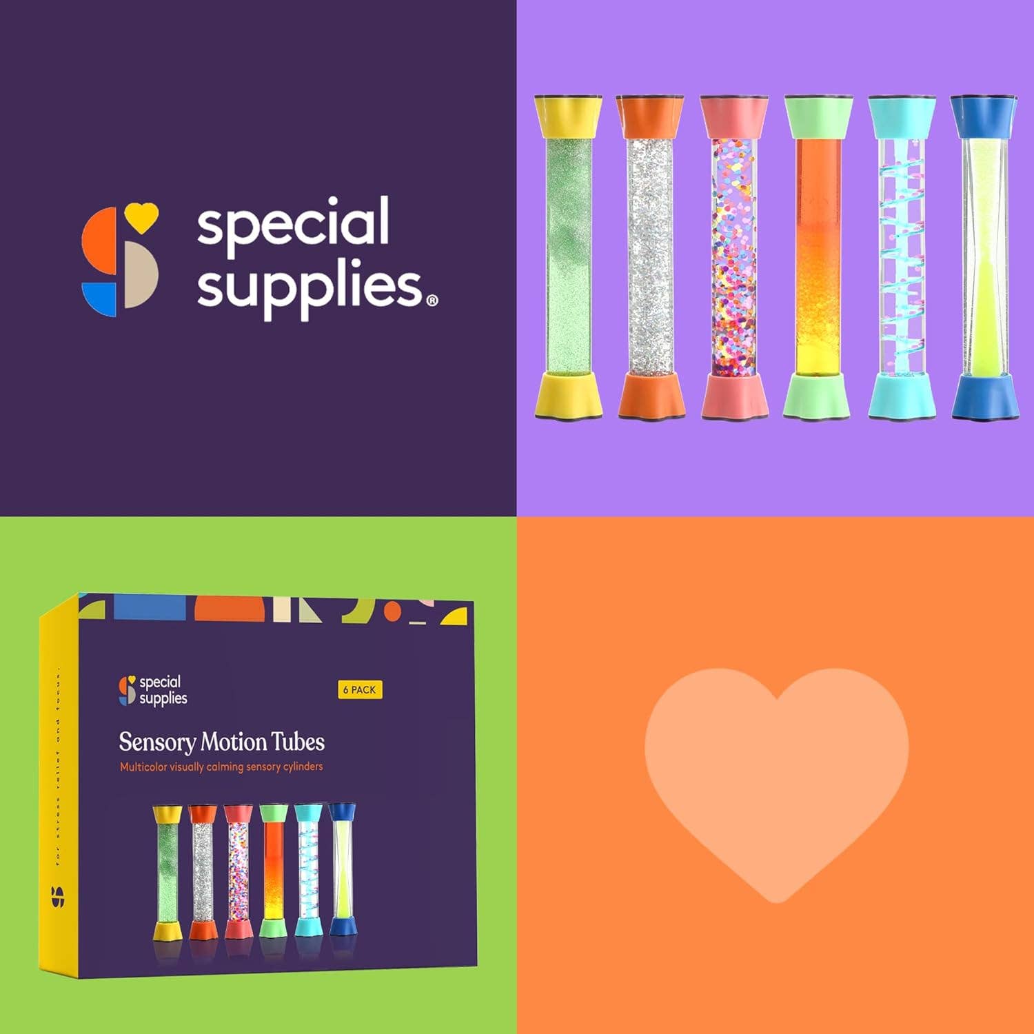 Special Supplies - Wholesale Fidget Toy - Kids - Special Supplies Liquid Motion Bubbler Toy Cool Tubes 6-Pack Colorful Hourglass Timer with Droplet Movement, Bedroom, Sensory Play, Cool Home or School7