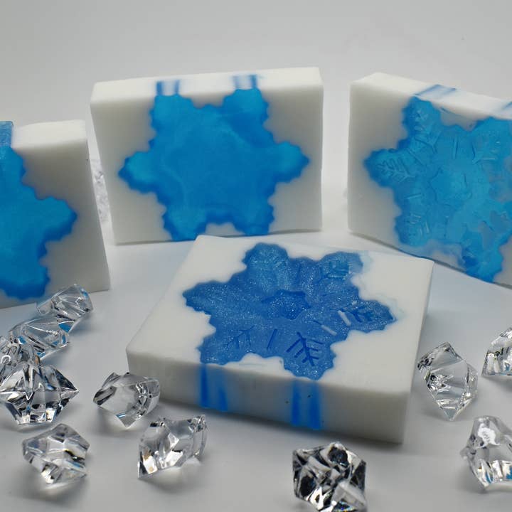 Fatias de Sabonete Sparkle Floco de Neve por atacado de Rainbow Sensation