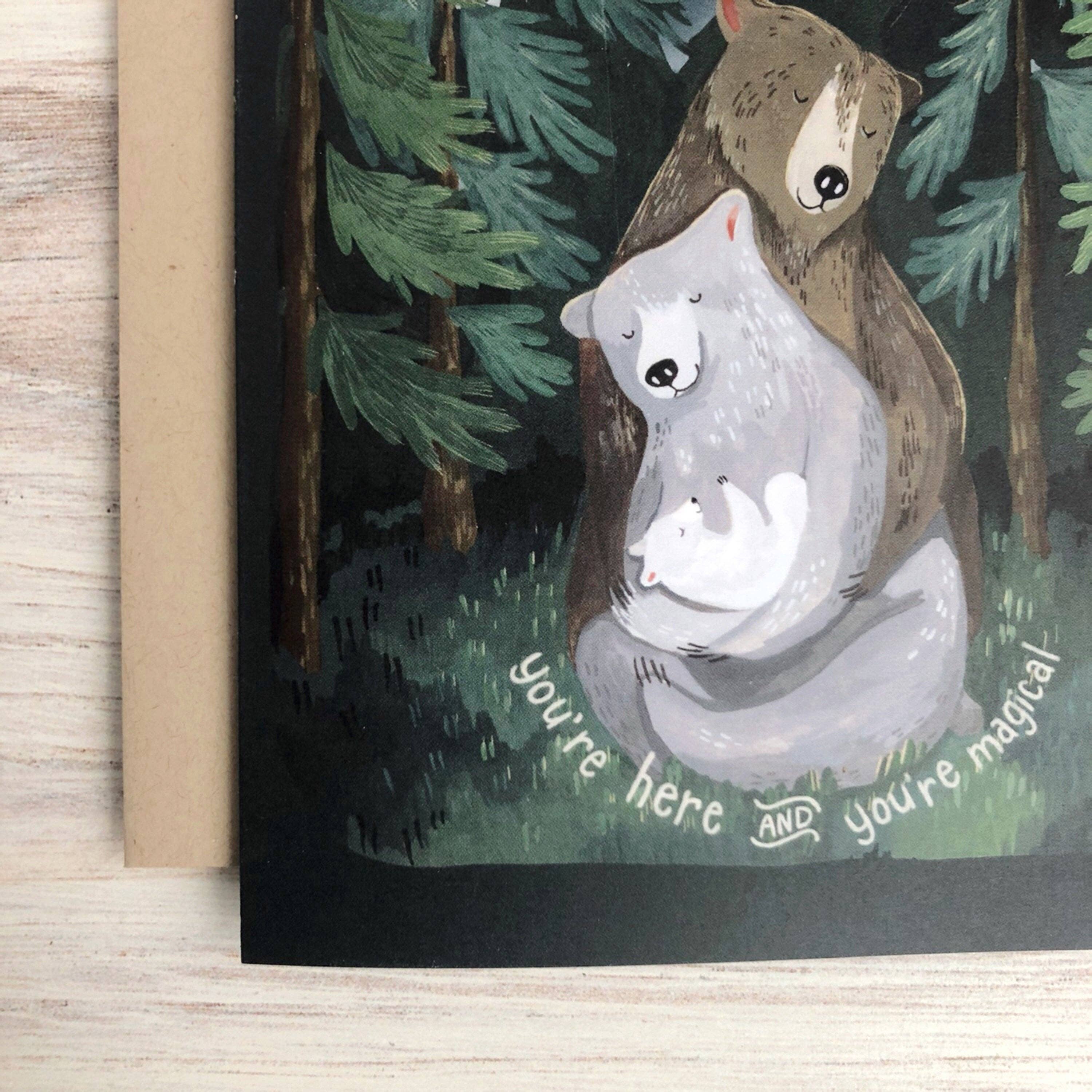 Canyon & Cove Art - Wholesale Baby Card - Night Forest Card1