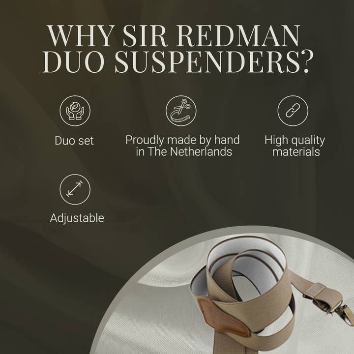 Sir Redman - Vendita all'ingrosso Bretelle - Uomo - Sir Redman Bretelle-Set 2 -3 Clip Forti-Tortora2