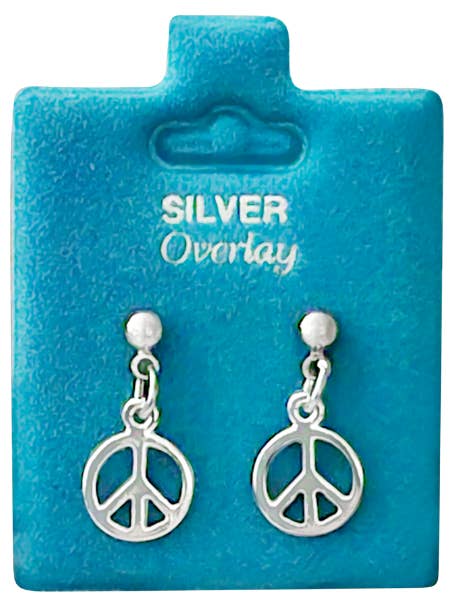 Gemaakt in de VS Mini Vredesteken Oorbellen Goud of Zilver voor wholesale door New England Gold Inc.