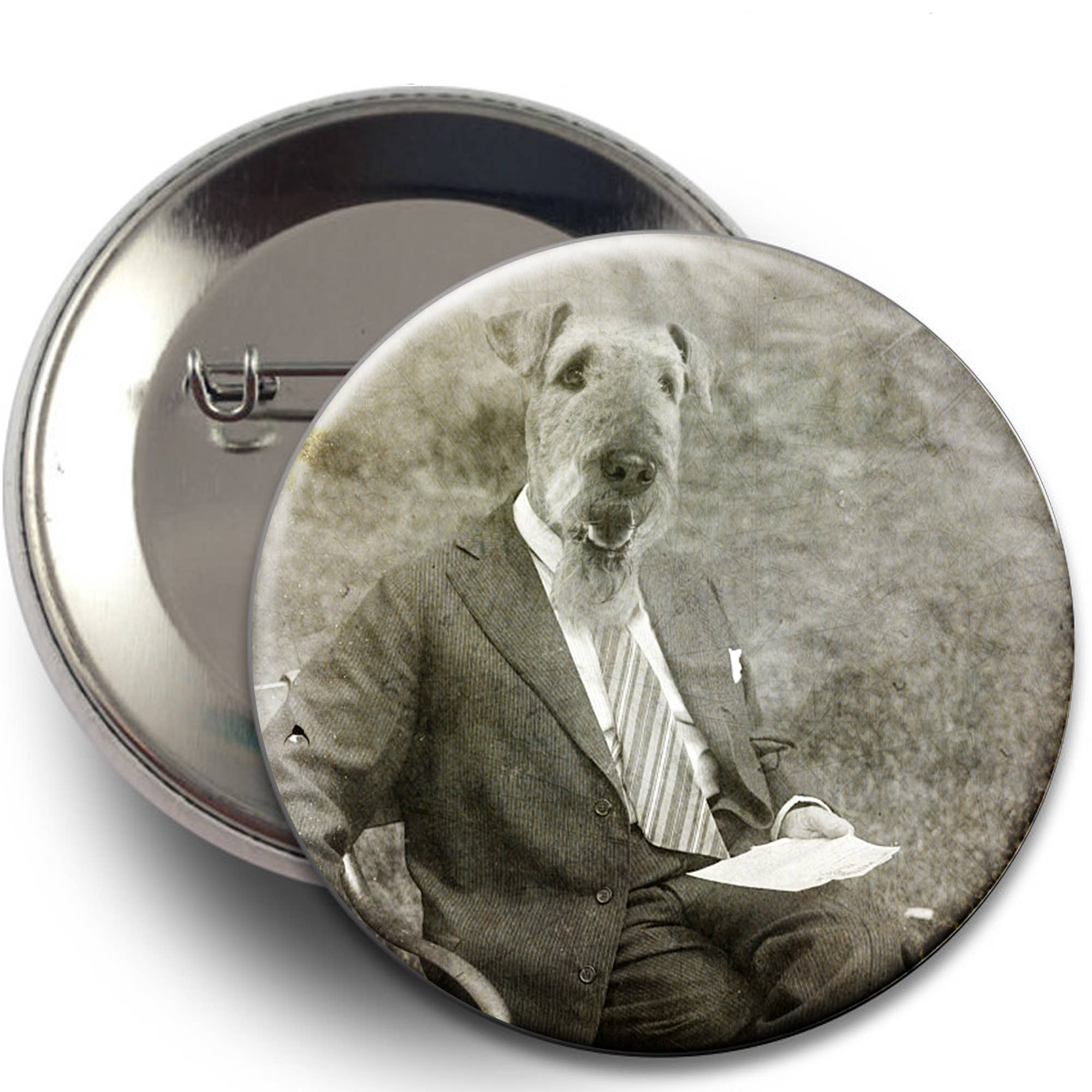 The Wild Oddisorium - Wholesale Lapel Pin/Button - Dog Buttons, Pins, Badges, POS, Funny Dogs in Clothes, Cute0