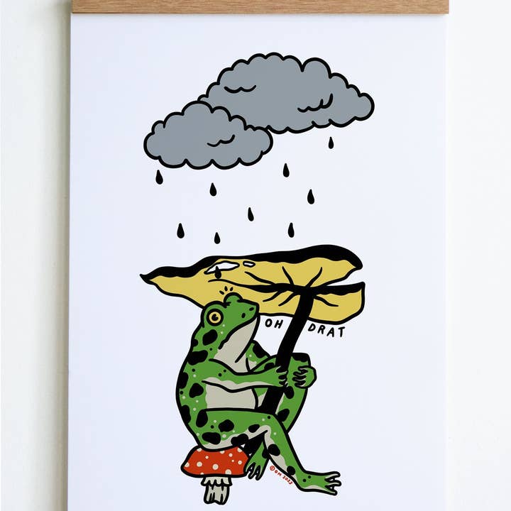 Stay Home Club - Wholesale Art Print - Leaf Umbrella Print