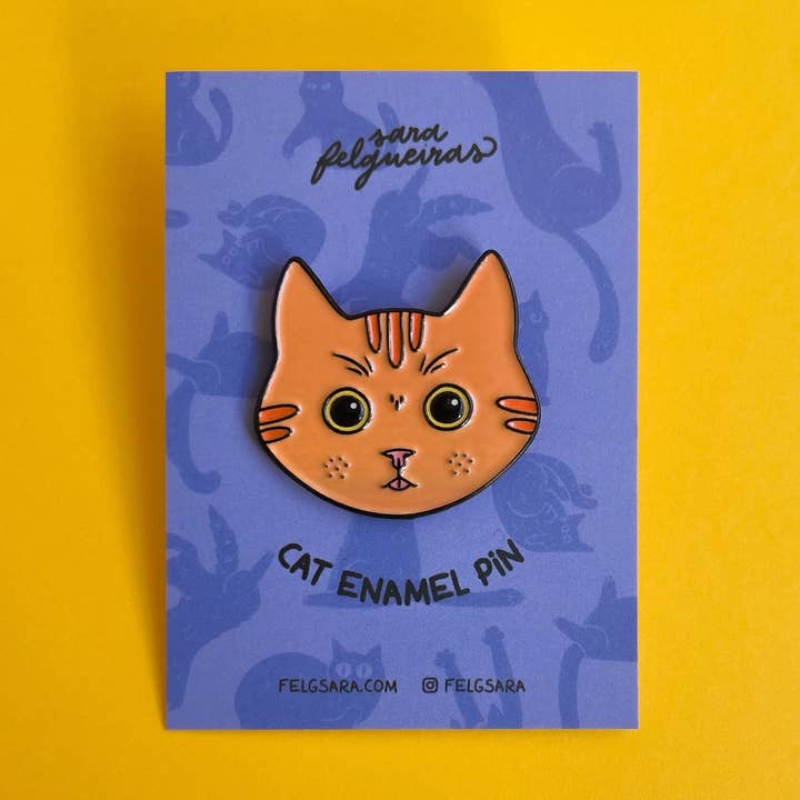 "Orange Cat" Enamel Pin and other Purchase Wholesale felpe neutre. Free Returns & Net 60 Terms on Faire trending on Faire.