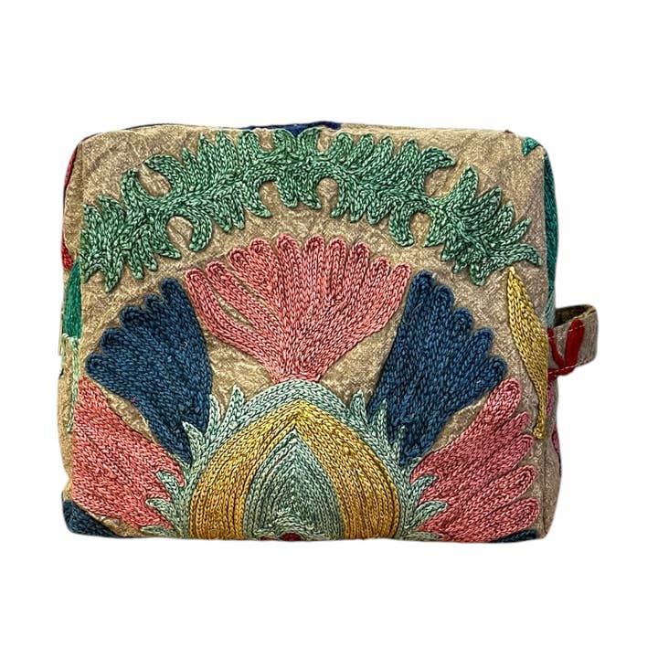 Curiosity Lab - Wholesale Makeup/Cosmetic Bag - Vanity Suzani Ochre0