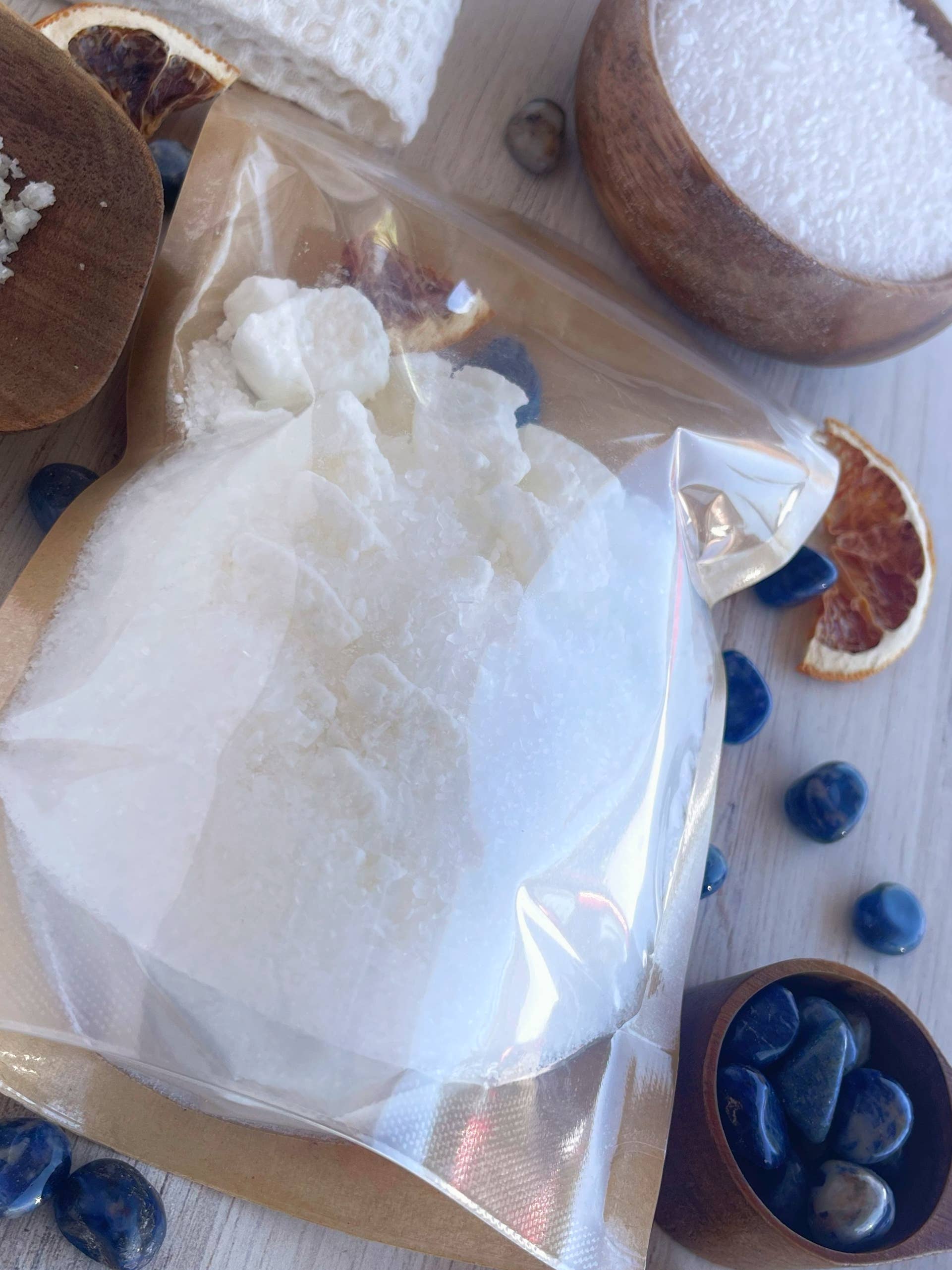 Rage Gems & Jewelry - Wholesale Bath Soak/Milk - Sodalite & Sel Gris Crumbled Bath Bomb Bath Soak1