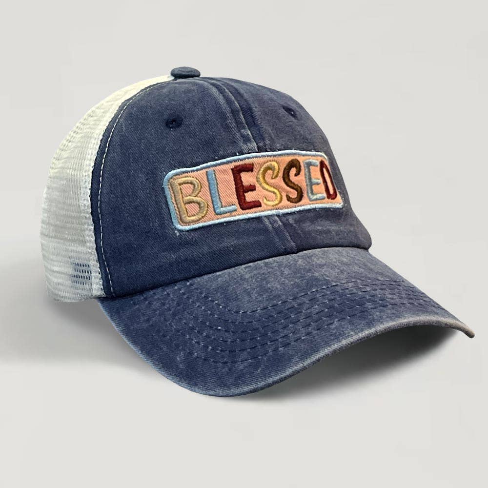 Sensibling Corp. - Wholesale Baseball Cap - Women's - BLESSED Message Mesh Back Baseball Cap3
