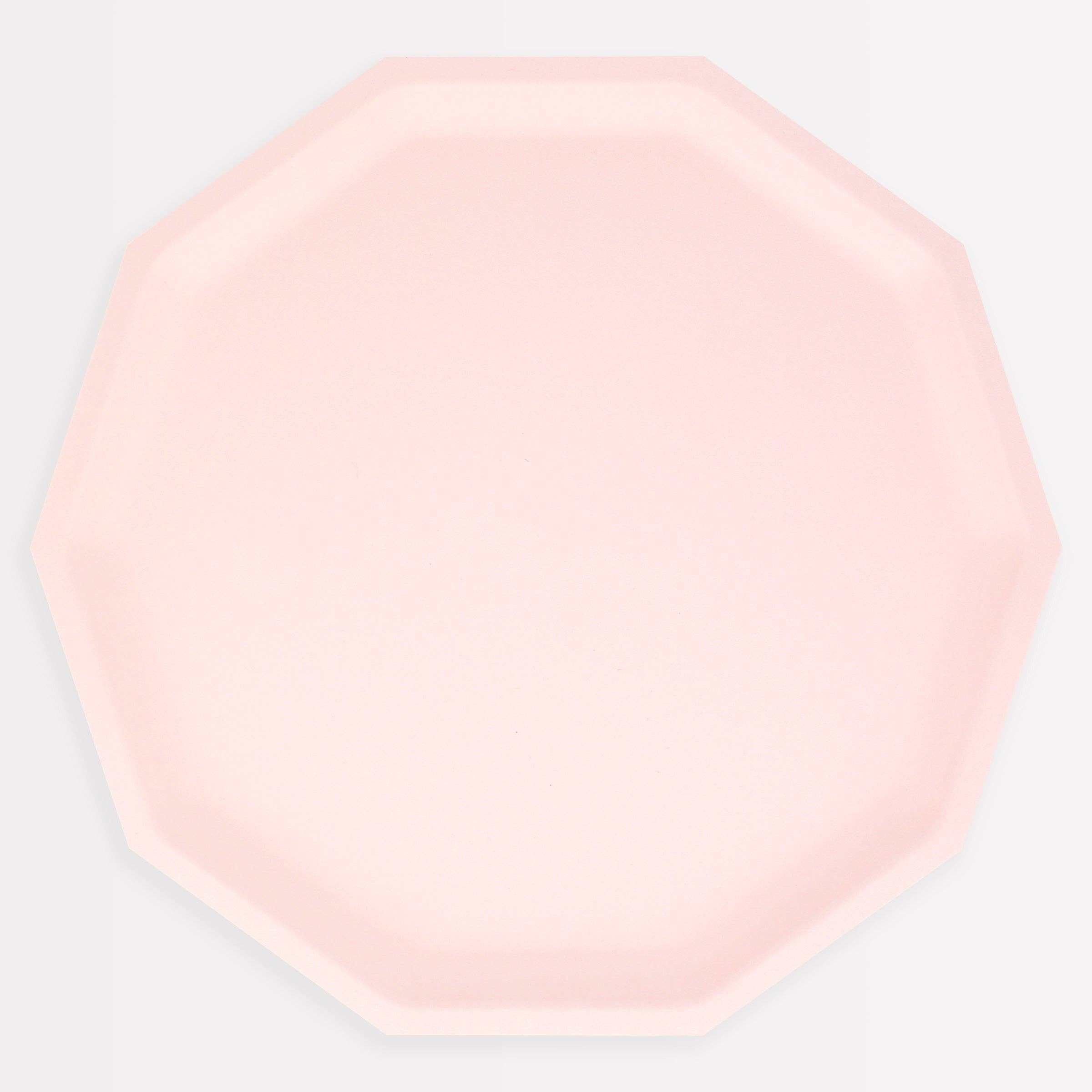 Meri Meri – wholesale Disposable plate – Pink Decagon Compostable Dinner Plates0