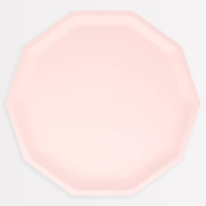 Meri Meri – wholesale Disposable plate – Pink Decagon Compostable Dinner Plates