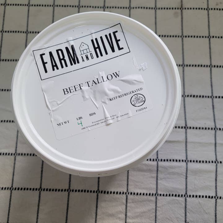 Beef Tallow | 4lb Tub for wholesale by Farm and Hive