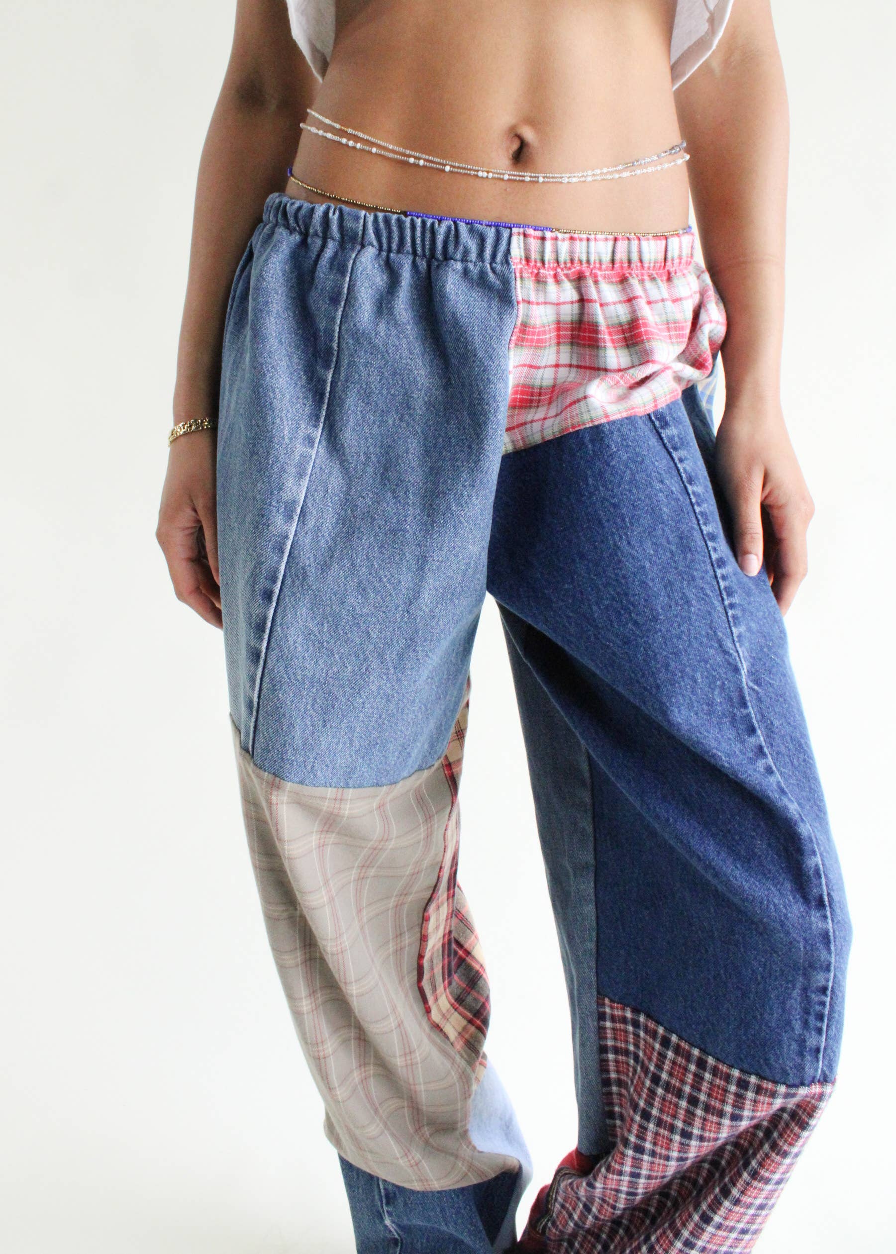 American Recycled Clothing - Wholesale Pants - Women's - Flannel & Denim Combo Pants Bundle8