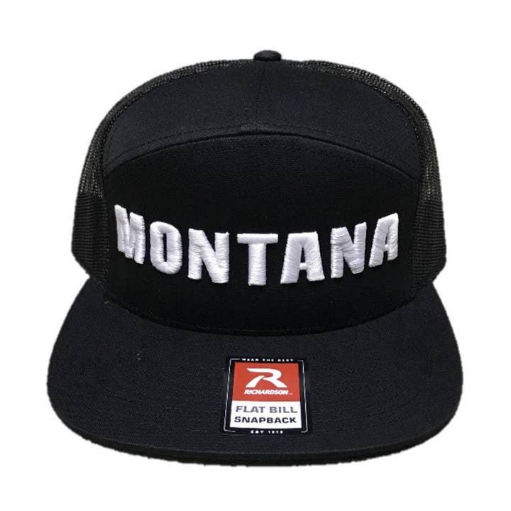 HUNT MONTANA - FLATBILL HAT - BLACK for wholesale by Hunt Montana