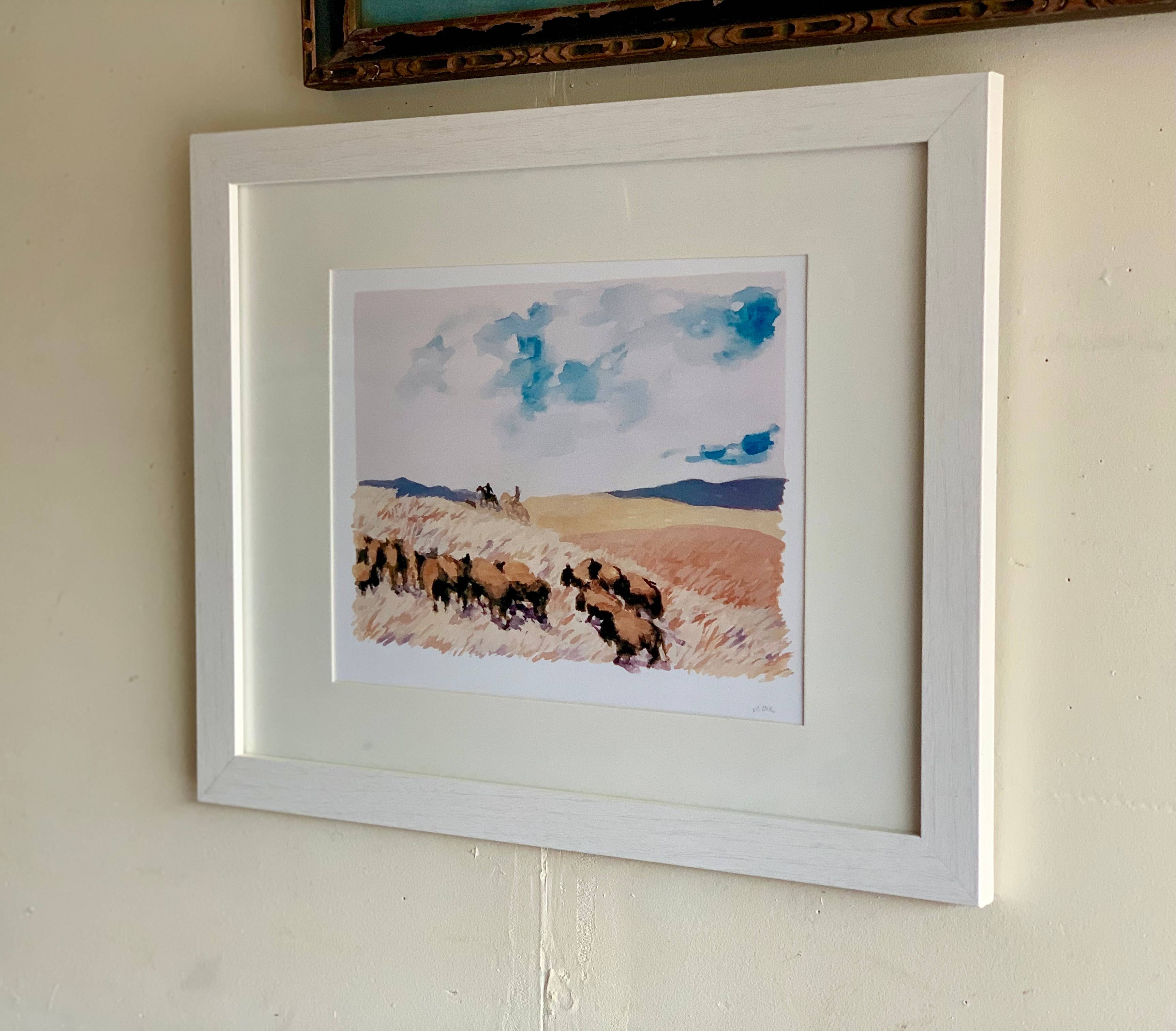 Little Salt Wagon - Wholesale Art Print - Bison Herd Landscape Art Print Wall Decor5