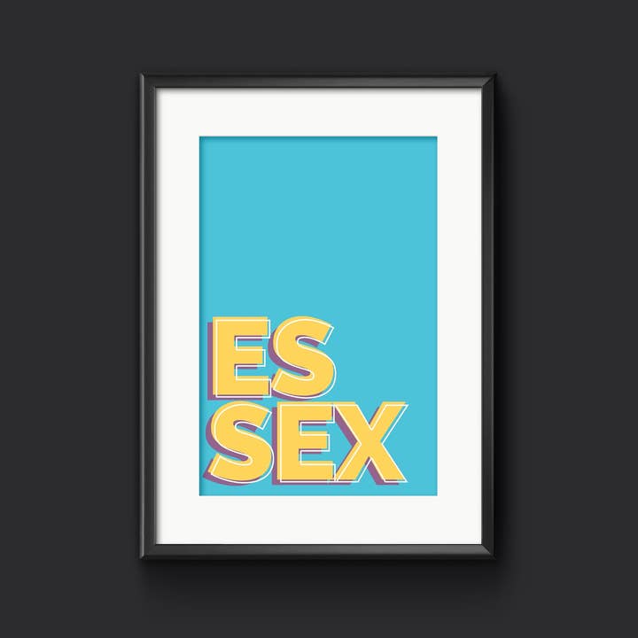 The Smudge Box – wholesale Art print – ESSEX UK County Typography Print, Place Name Picture