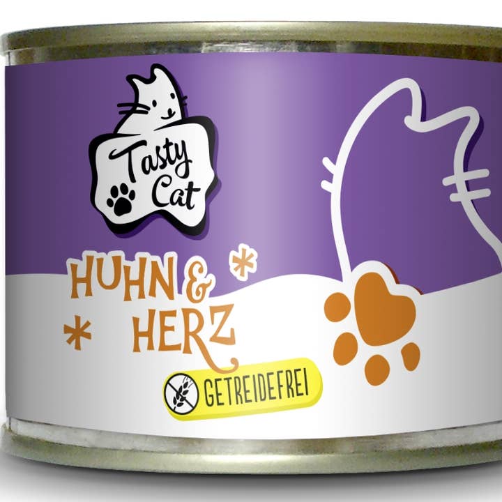 TastyCat Classic Chicken & Heart 200g. for wholesale by HoweTie