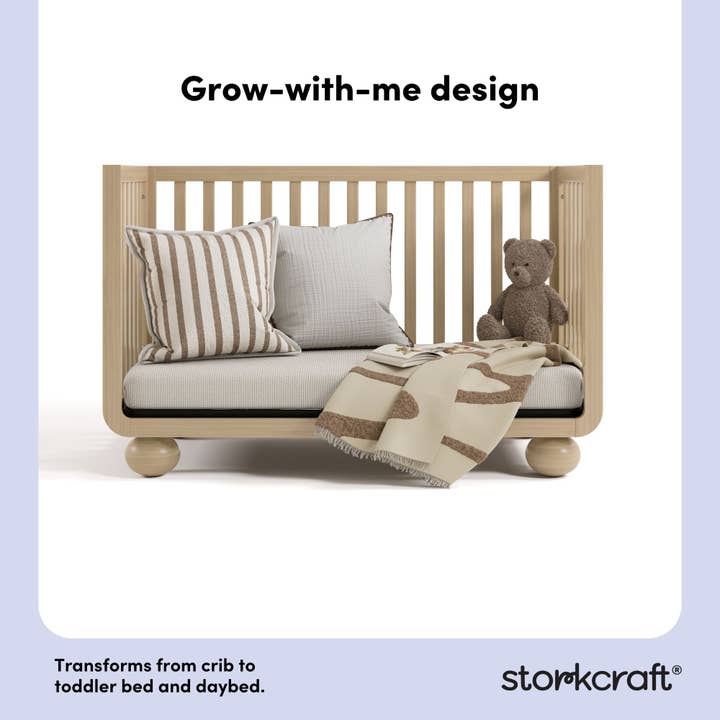 Storkcraft - Wholesale Bed - Kids & Baby - Storkcraft® Amalfi™ Deluxe 5-in-1 Convertible Crib with Bonus Toddler Guardrail60