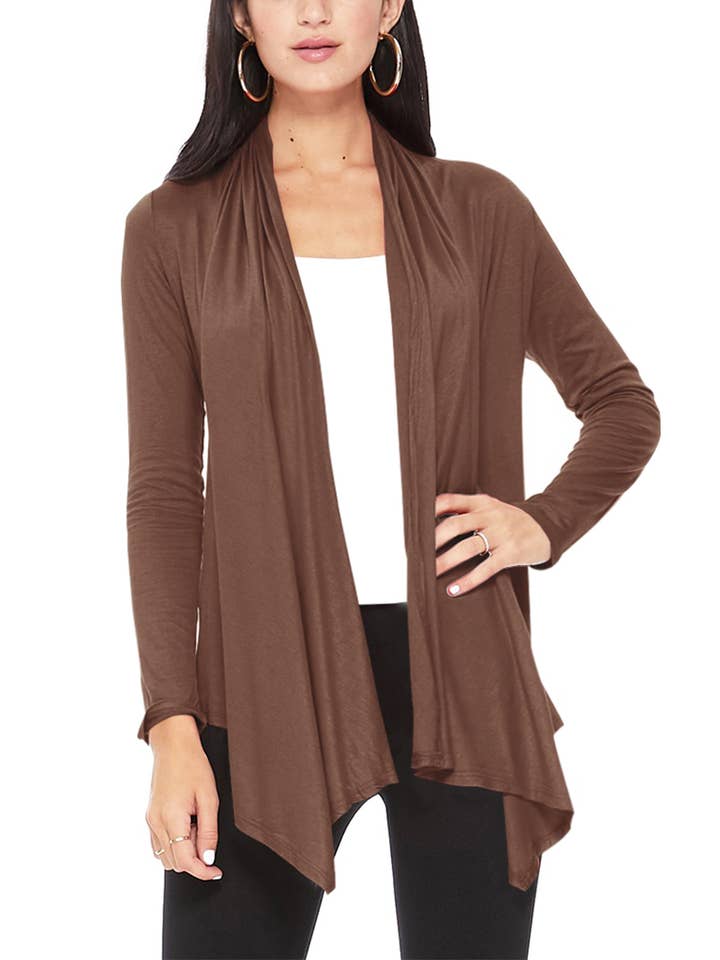 MOA COLLECTION - Wholesale Cardigan - Women's - Women's Solid Casual Outerwear Cardigan9