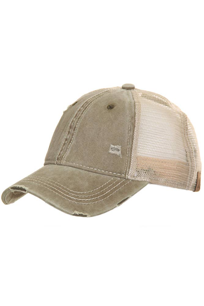 Hana - Wholesale Ponytail Cap - Women's - C.C Brand Mesh Back Ponytail Baseball Cap5