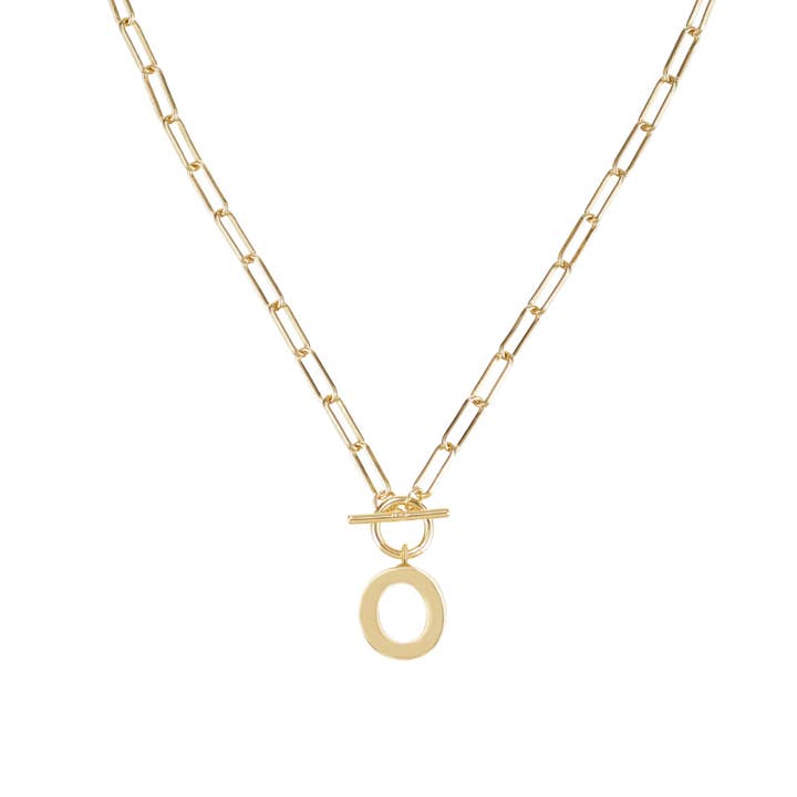 Toggle Initial Necklace in Gold for wholesale on Faire63