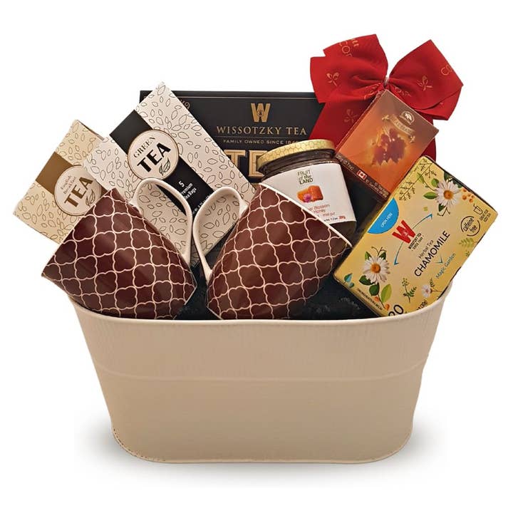 Tea Time Gift basket for wholesale by Pellatt Cornucopia Gift Baskets