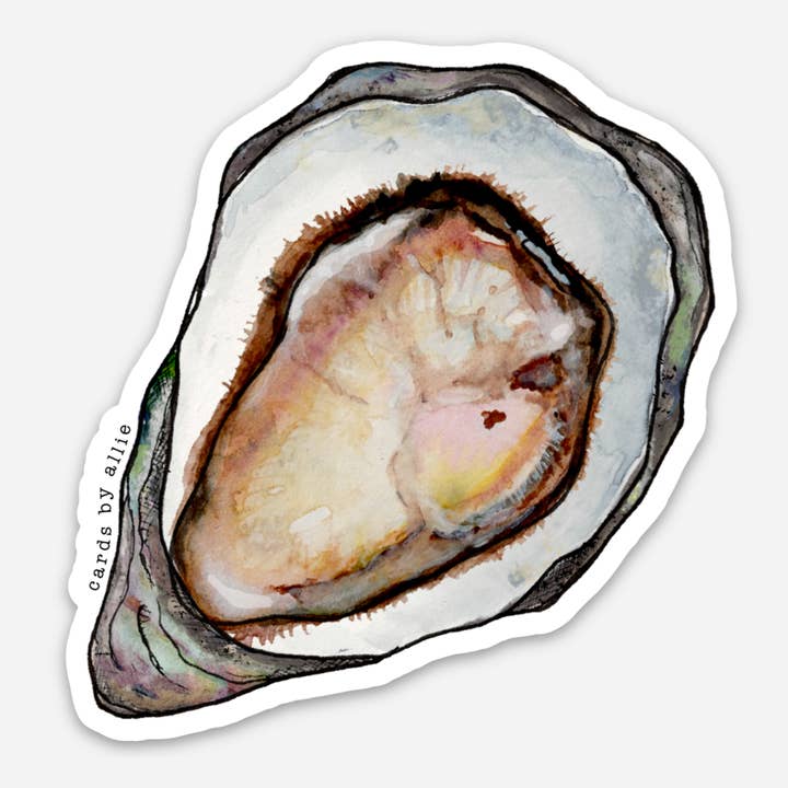 Autocollant huîtres pour la vente par CARDS BY ALLIE