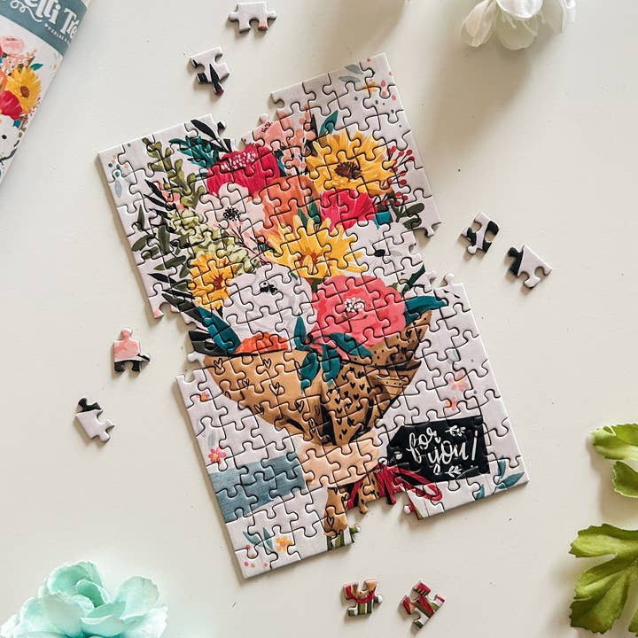 Puzzle mini 150 pièces « Fleurs pour vous » pour la vente par Spaghetti Tree Puzzles and Games