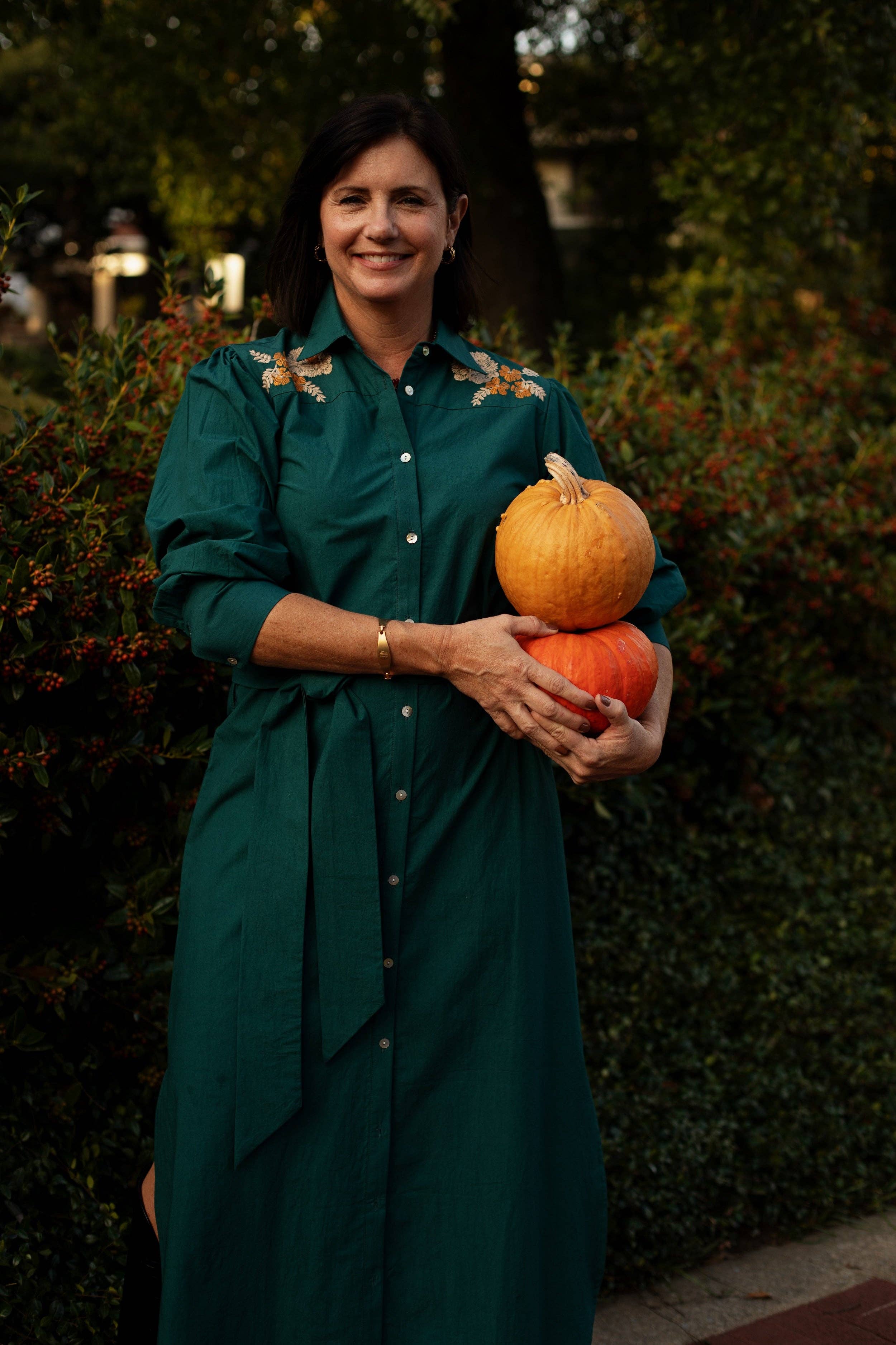 Ex Voto - Vente Robe – femme - Robe Layla Maxi en vert canard par ExVoto2