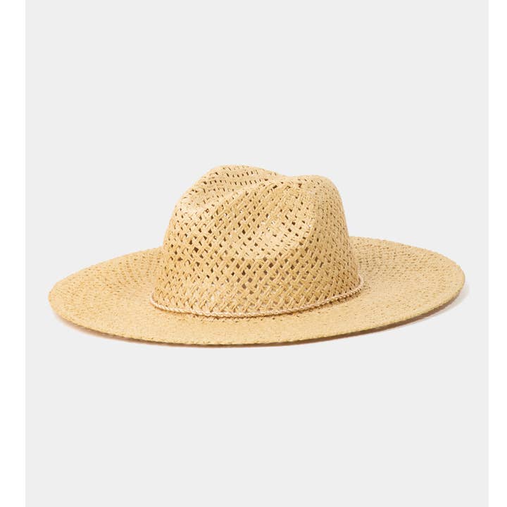 NT Natural Basket Weave Sun Hat for wholesale on Faire0