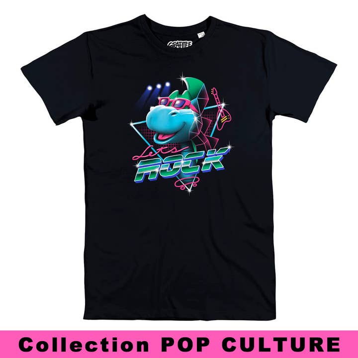 Grafitee - Wholesale Screen Printed T-Shirt - Unisex - Let's Rock T-Shirt - Music and Pop Culture T-Shirt