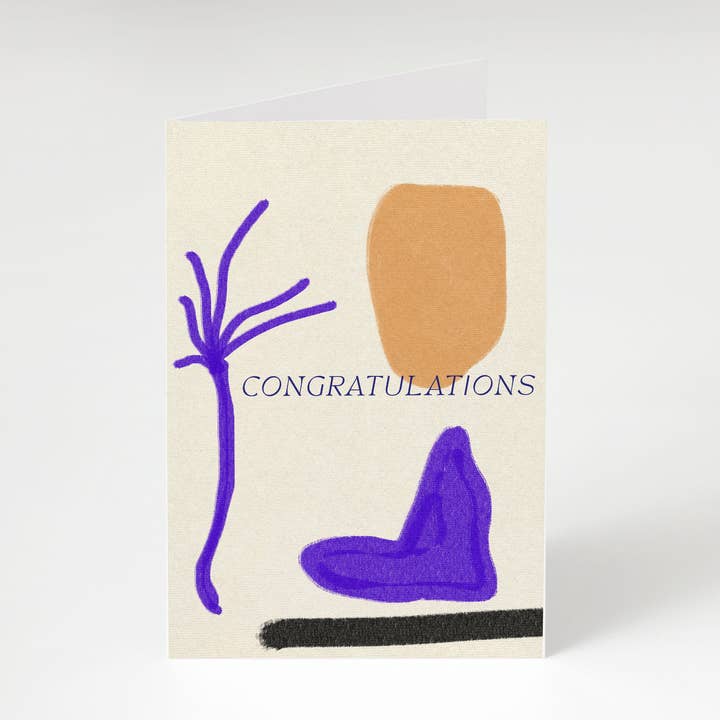 Congratulations A6 Greeting Card for wholesale by Kelsey Flones Design