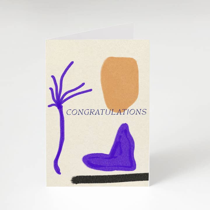 Congratulations A6 Greeting Card for wholesale by Kelsey Flones Design