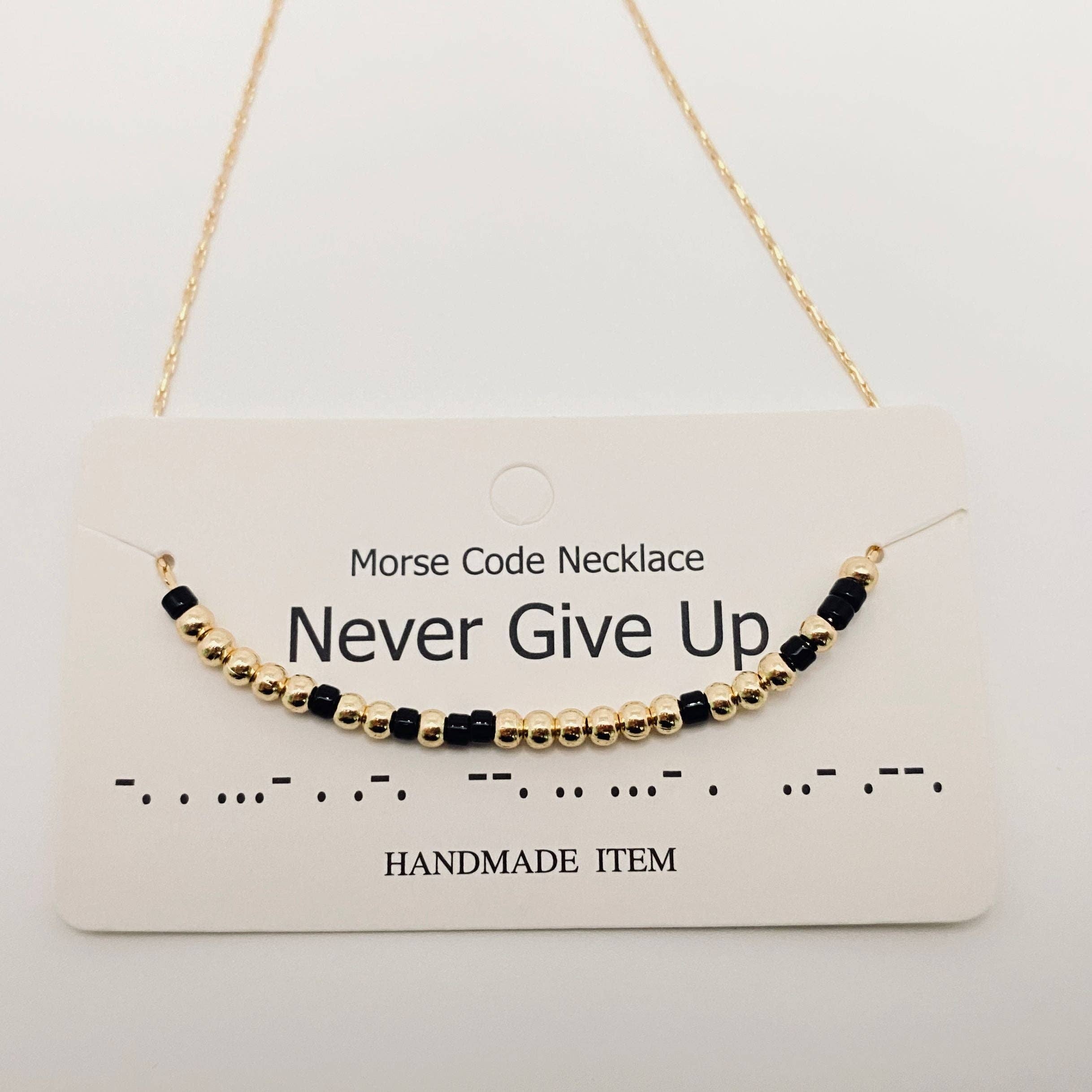 Mio Queena – wholesale Pendant/charm necklace – Personality Handmade Morse Code Necklace with Card13