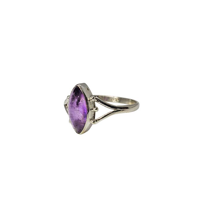 Amberman - Wholesale Cocktail/Statement Ring - Amethyst Stone Sterling Silver Ring