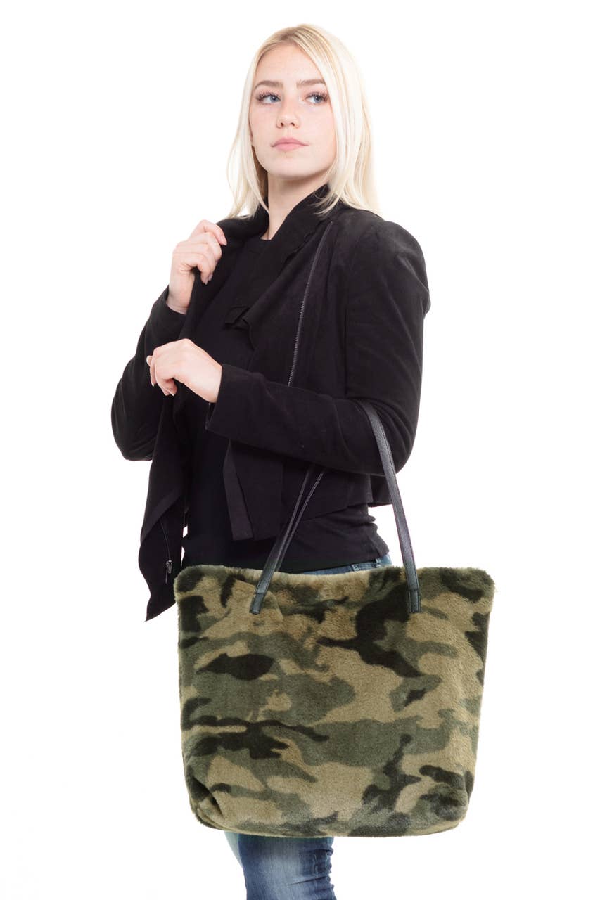 Hana - Wholesale Tote Bag - Women's - Camouflage Zipper Tote Bag4
