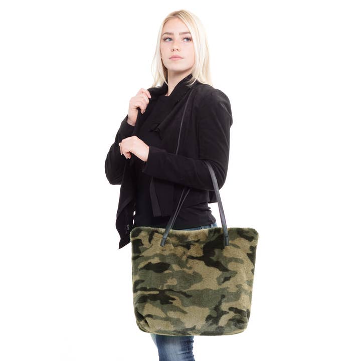 Hana - Wholesale Tote Bag - Women's - Camouflage Zipper Tote Bag4