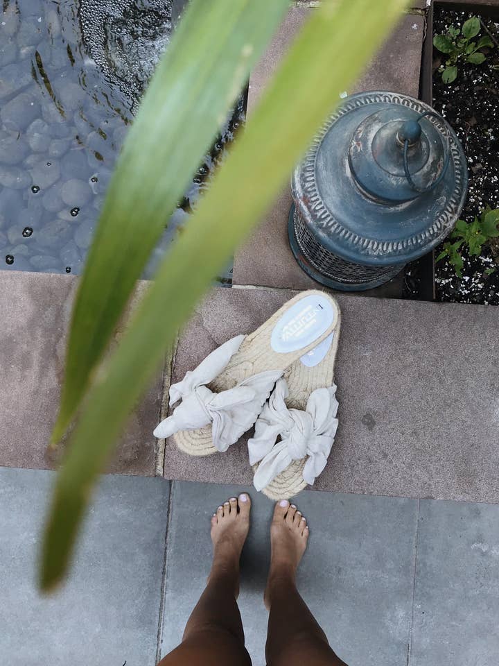 Linen Tulum Sandals (Natural) for wholesale by INTUITIVA