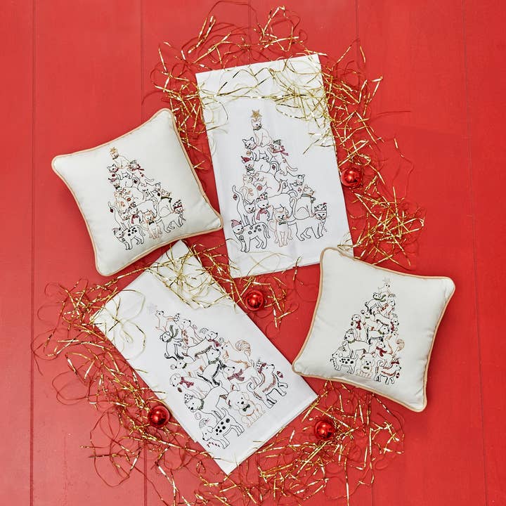 C&F Home - Wholesale Throw/Decorative Pillow - Christmas Cat Tree Throw Pillow2
