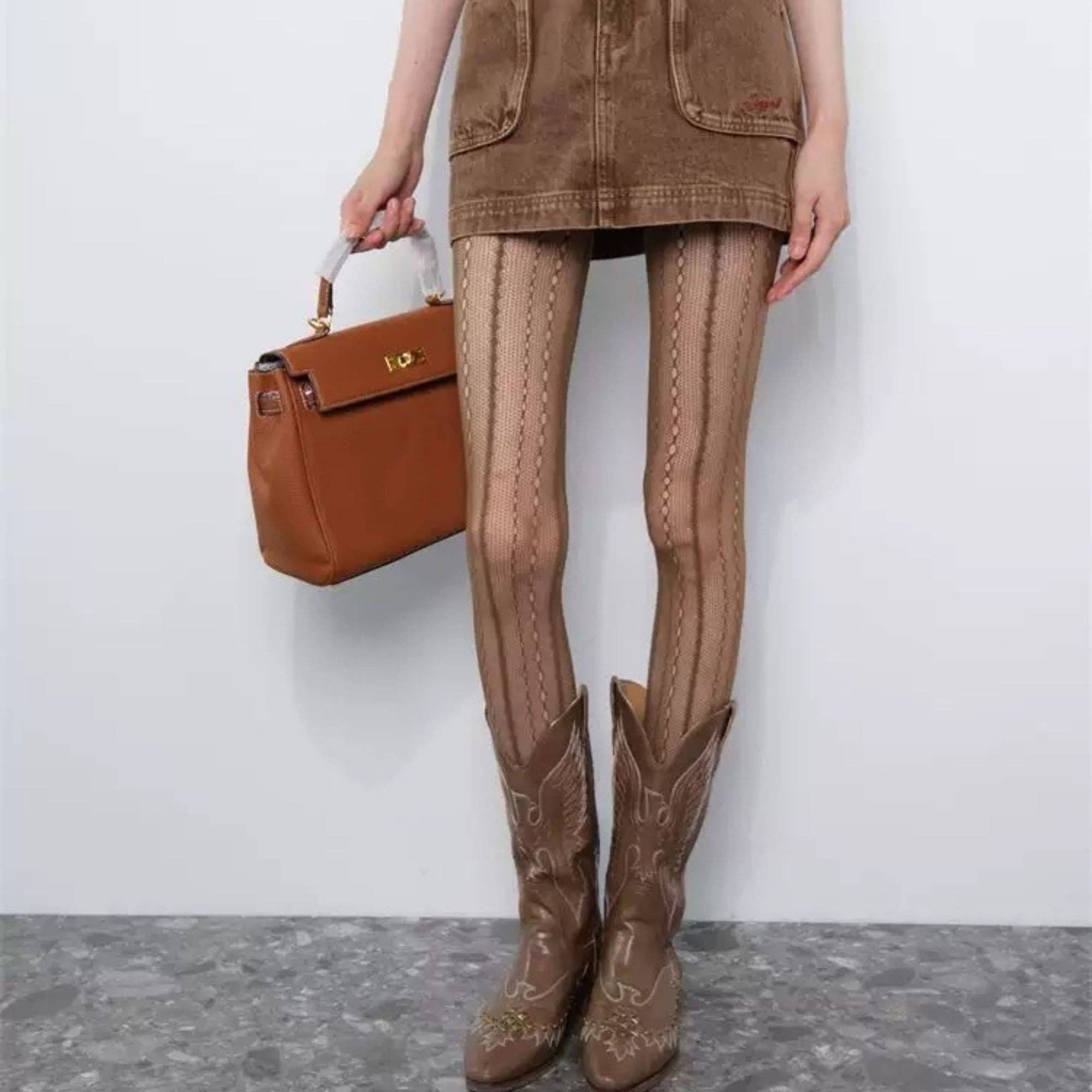 AK Brand – wholesale Tights – Women's – 2-Pack Sheer Patterned Hosiery with Stretch Fishnet Design a4