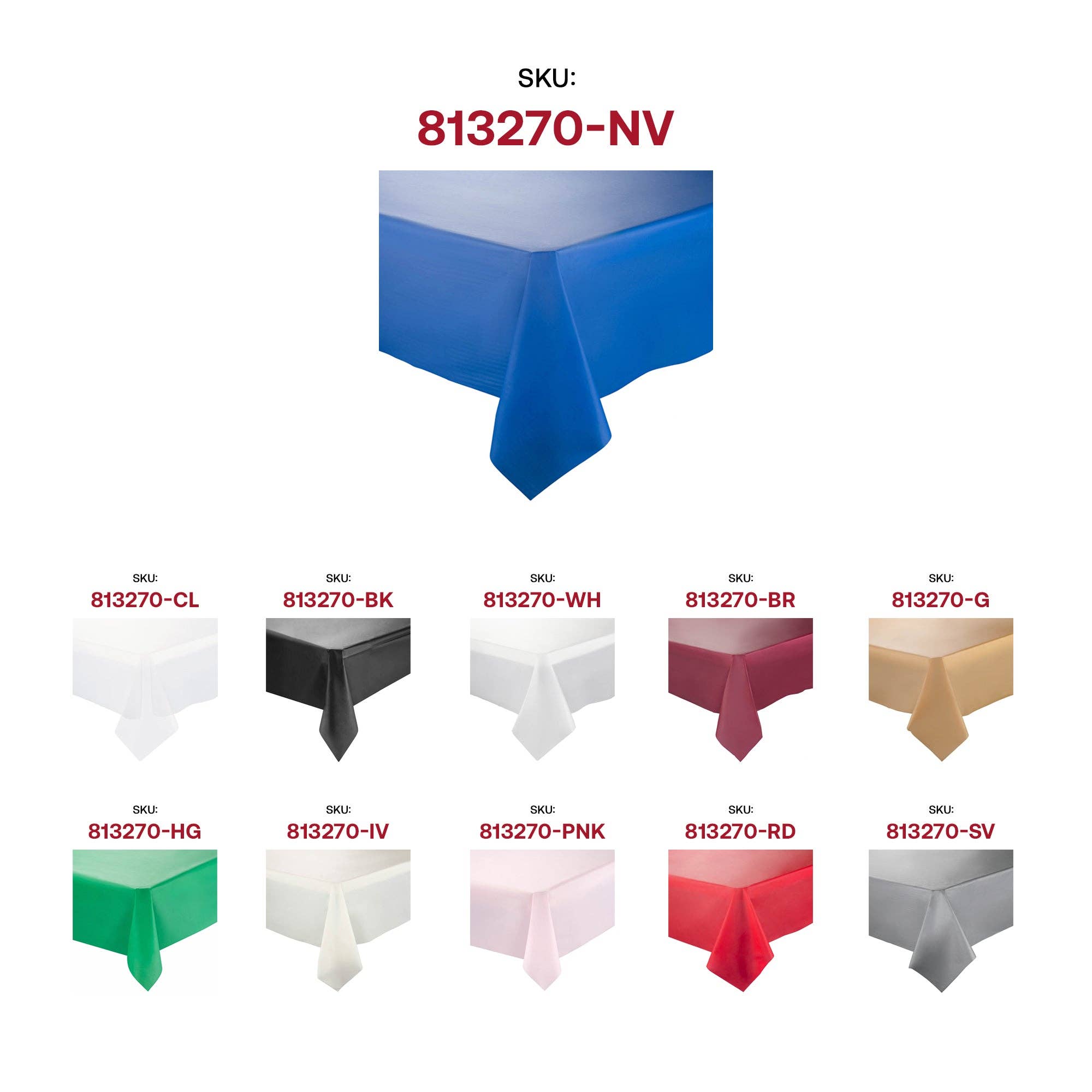 Smarty had a Party – wholesale Disposable table cover/runner – 54" x 108" Navy Plastic Tablecloths - 96 pcs4