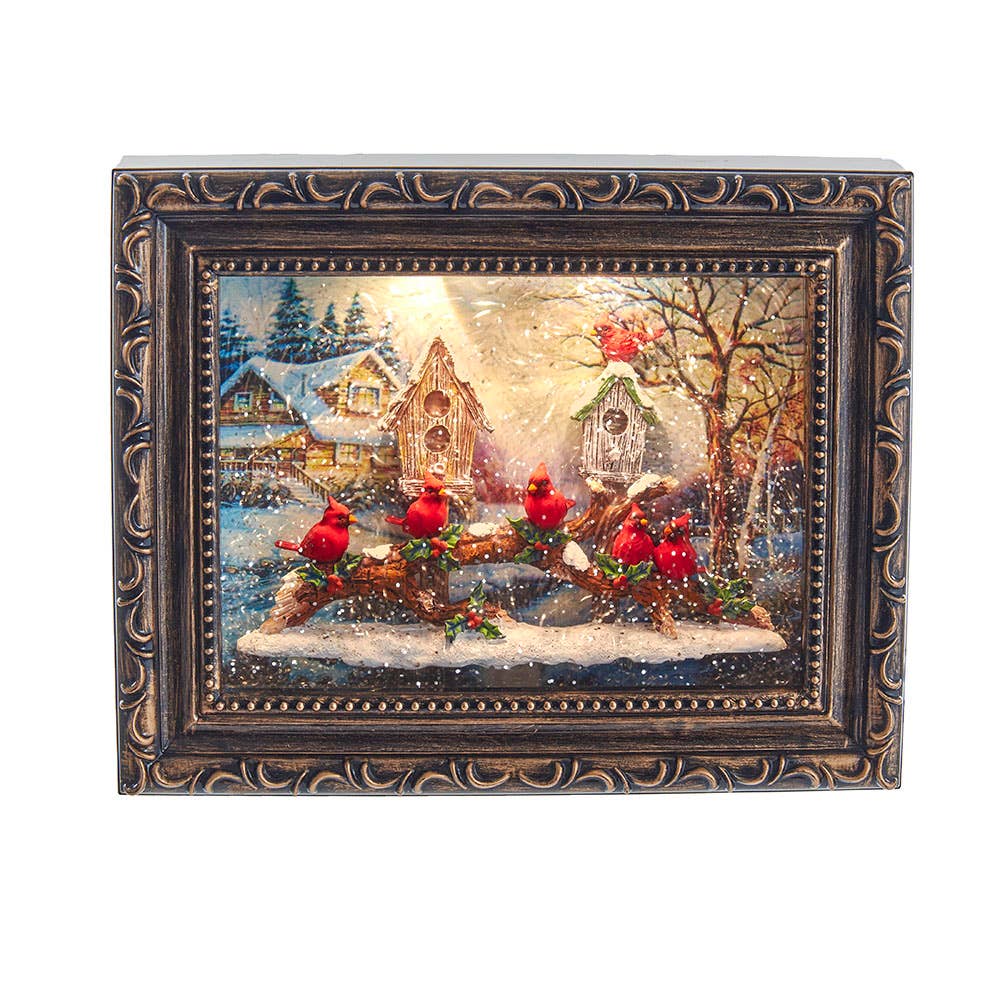 Kurt S. Adler, Inc. - Wholesale Christmas Decoration - Battery Operated Musical Water Cardinals Frame1