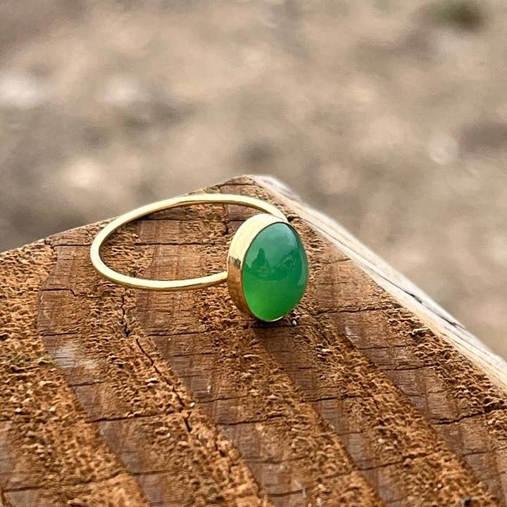 CHRYSOPRAS-OVALRING für den Großhandel von Siren Jewelry