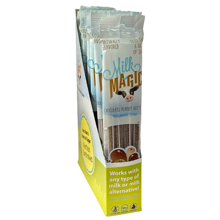 Magic Straws - Wholesale Drink Mix - Milk Magic Chocolate Peanut Butter Milk Flavoring Straws