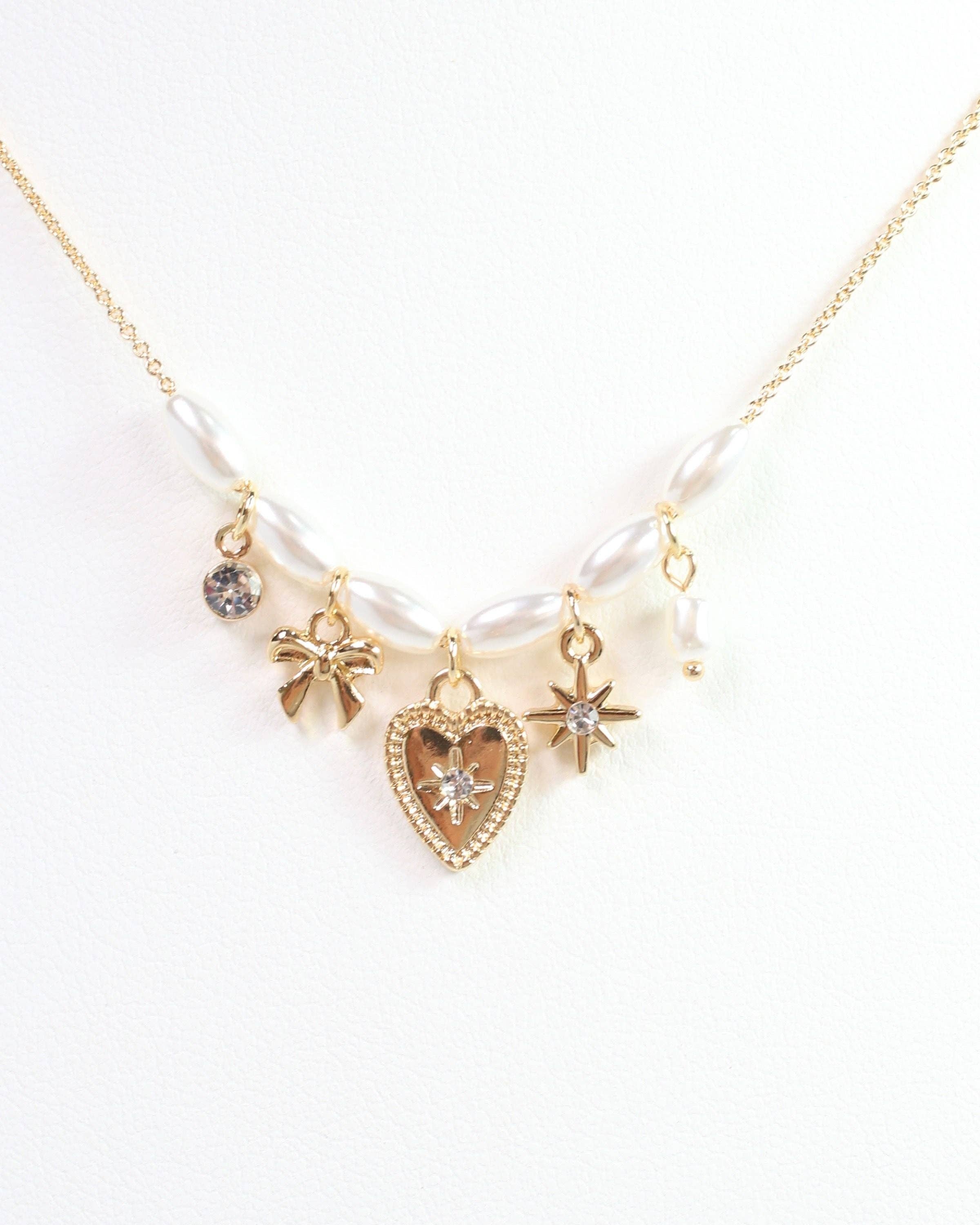 Caroline Hill - Wholesale Pendant/Charm Necklace - Randolph Delicate Heart Charm Necklace Gold2