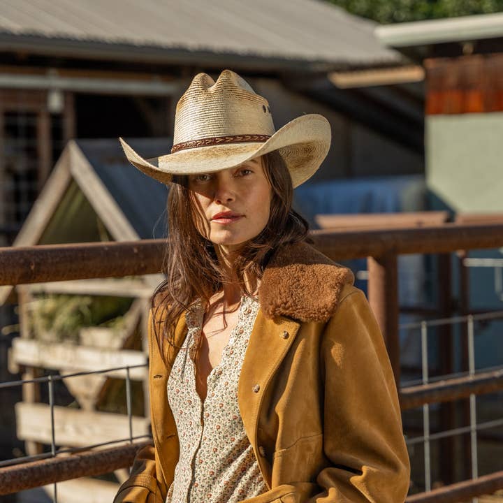 Burnt Palm Cheyenne Roper Hat for wholesale on Faire5