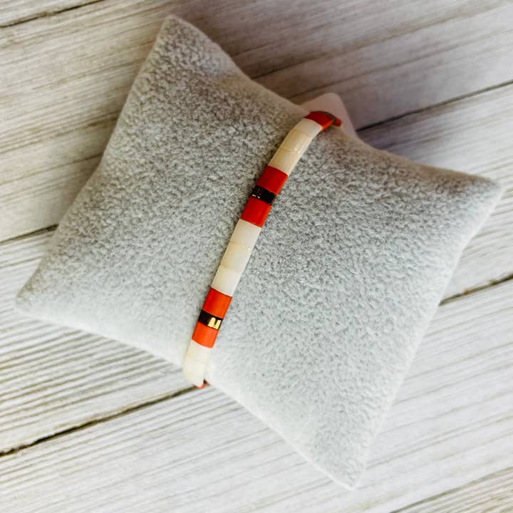 Kristin Glass Tila Bead Stretch Bracelet for wholesale by My Bracelet Club