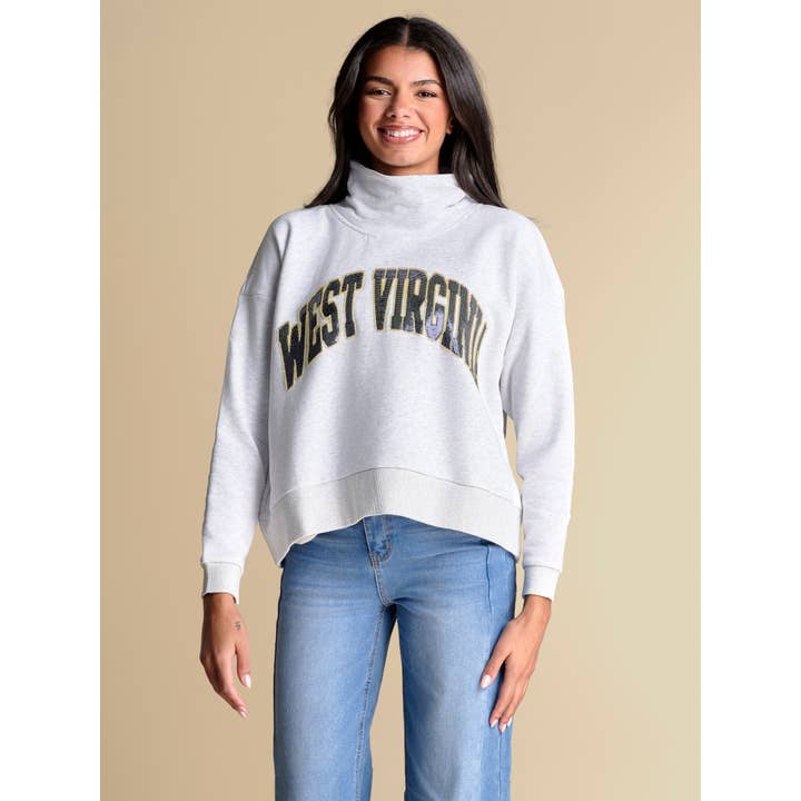 De Rewind Mockneck Trui | West Virginia voor wholesale door Stewart Simmons