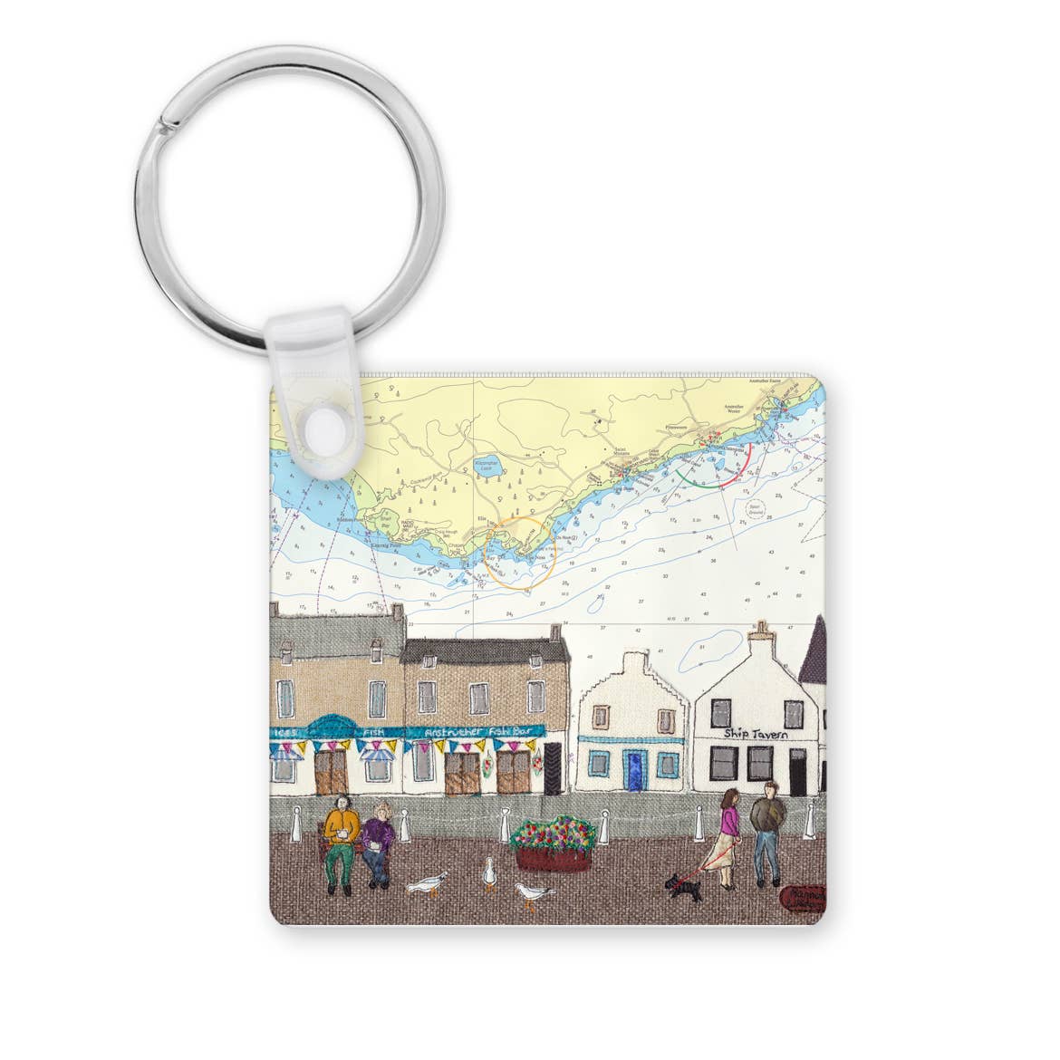 Hannah Wisdom Textiles – wholesale Keychain – Unisex – Anstruther Scotland keyring0